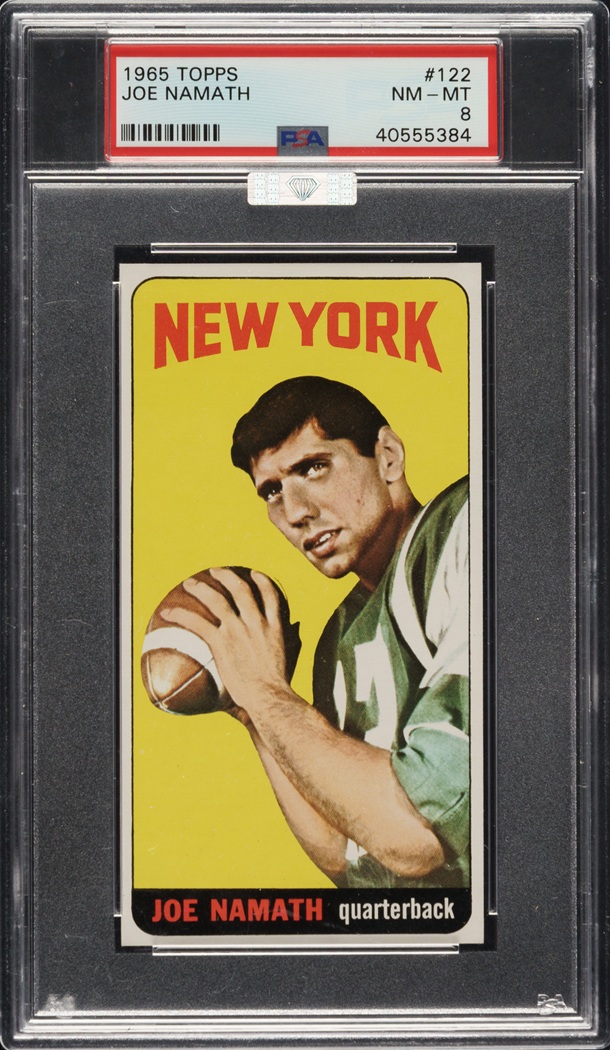 1965 Topps Football #122 Joe Namath Rookie PSA NM-MT 8