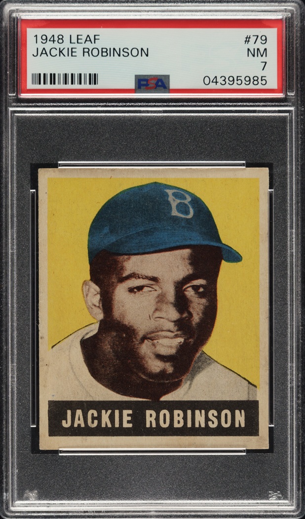 1948-1949 Leaf #79 Jackie Robinson Rookie PSA NM 7