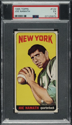 1965 Topps Football #122 Joe Namath Rookie PSA EX 5 - ''Butterfly'' Variation