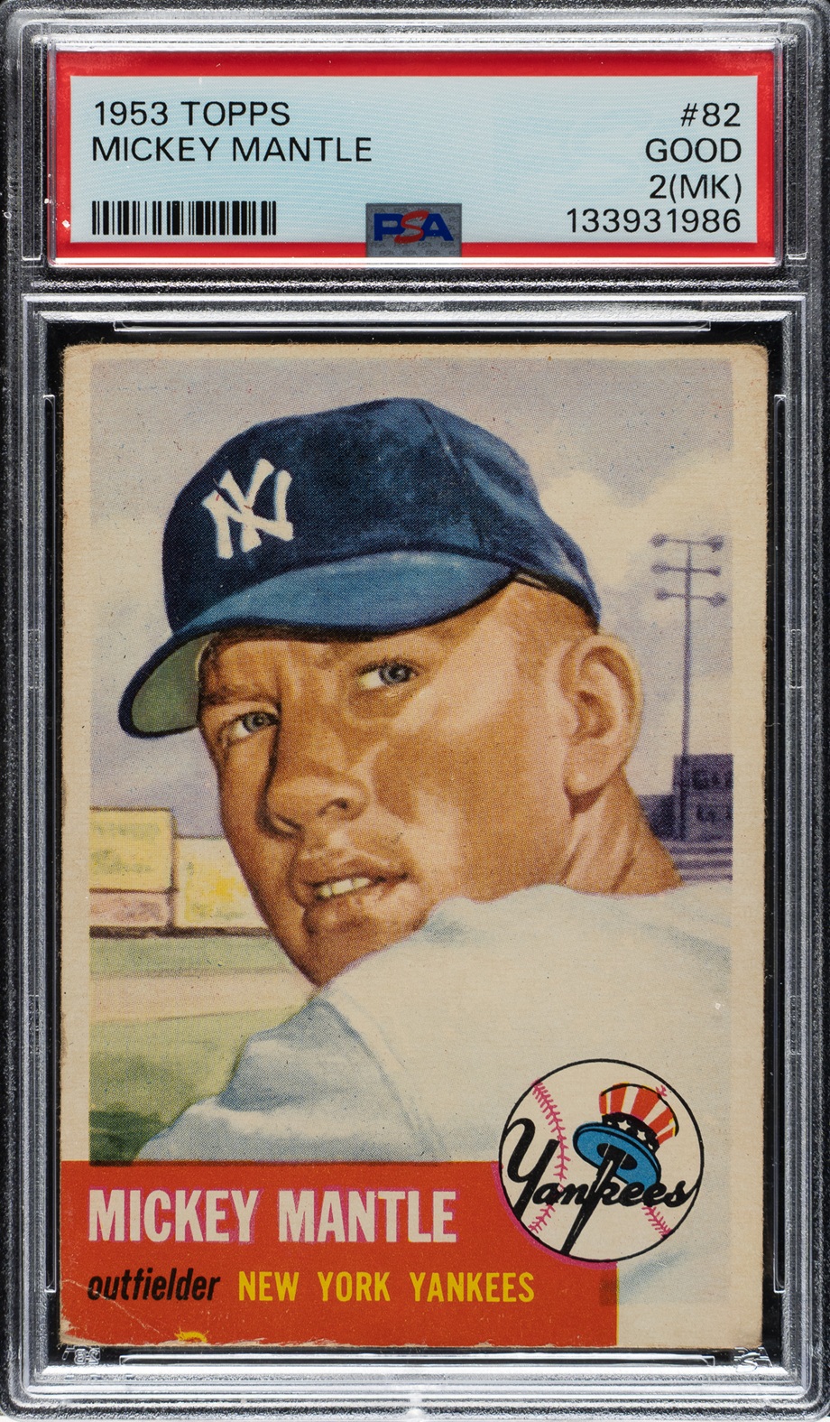 1953 Topps #82 Mickey Mantle PSA GOOD 2 (MK)