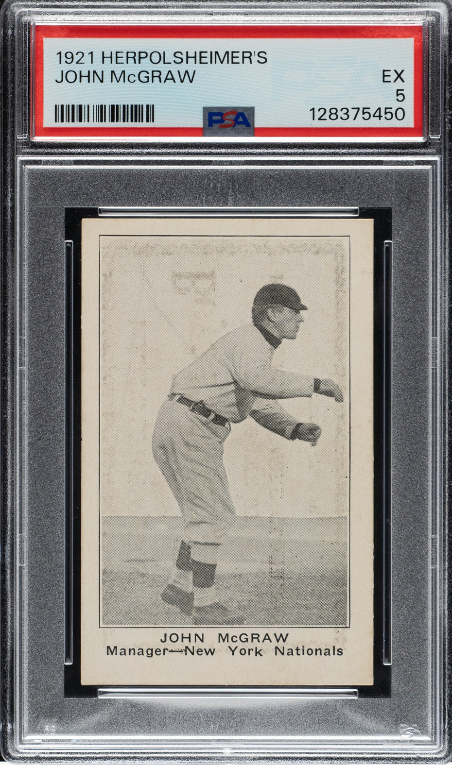 1921 Herpolsheimer's Clothing John McGraw PSA EX 5 - 1 of 1 - Highest Graded!