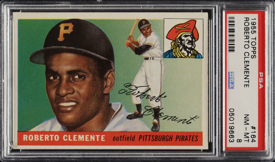 1955 Topps #164 Roberto Clemente Rookie PSA NM-MT 8