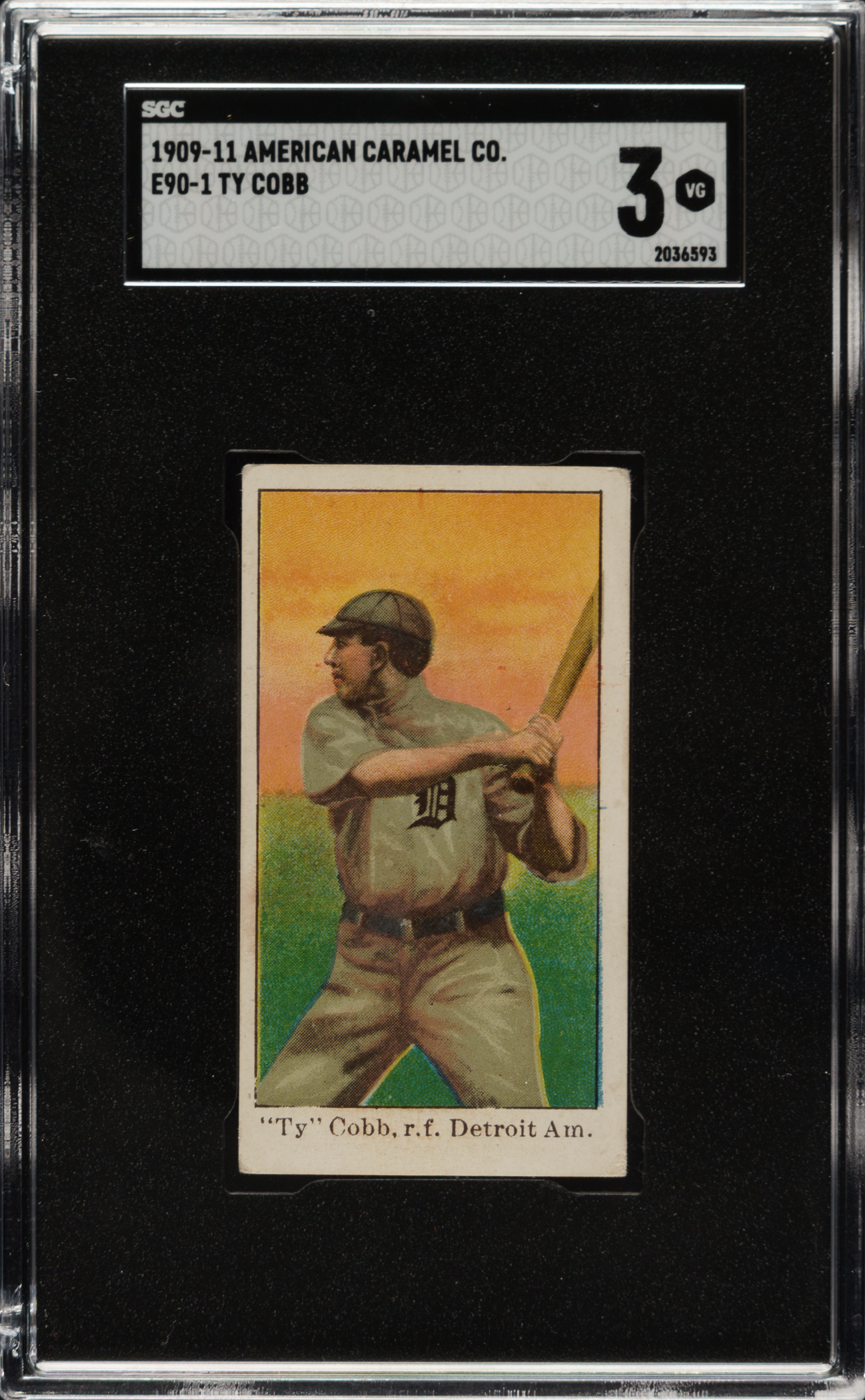 1909-1911 E90-1 American Caramel Ty Cobb SGC VG 3