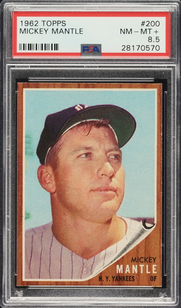 1962 Topps #200 Mickey Mantle PSA NM-MT+ 8.5