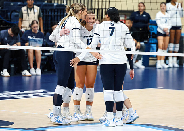 Women's Volleyball game shot