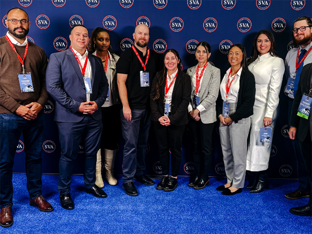USD student veterans pose for a photo at the national conference. 