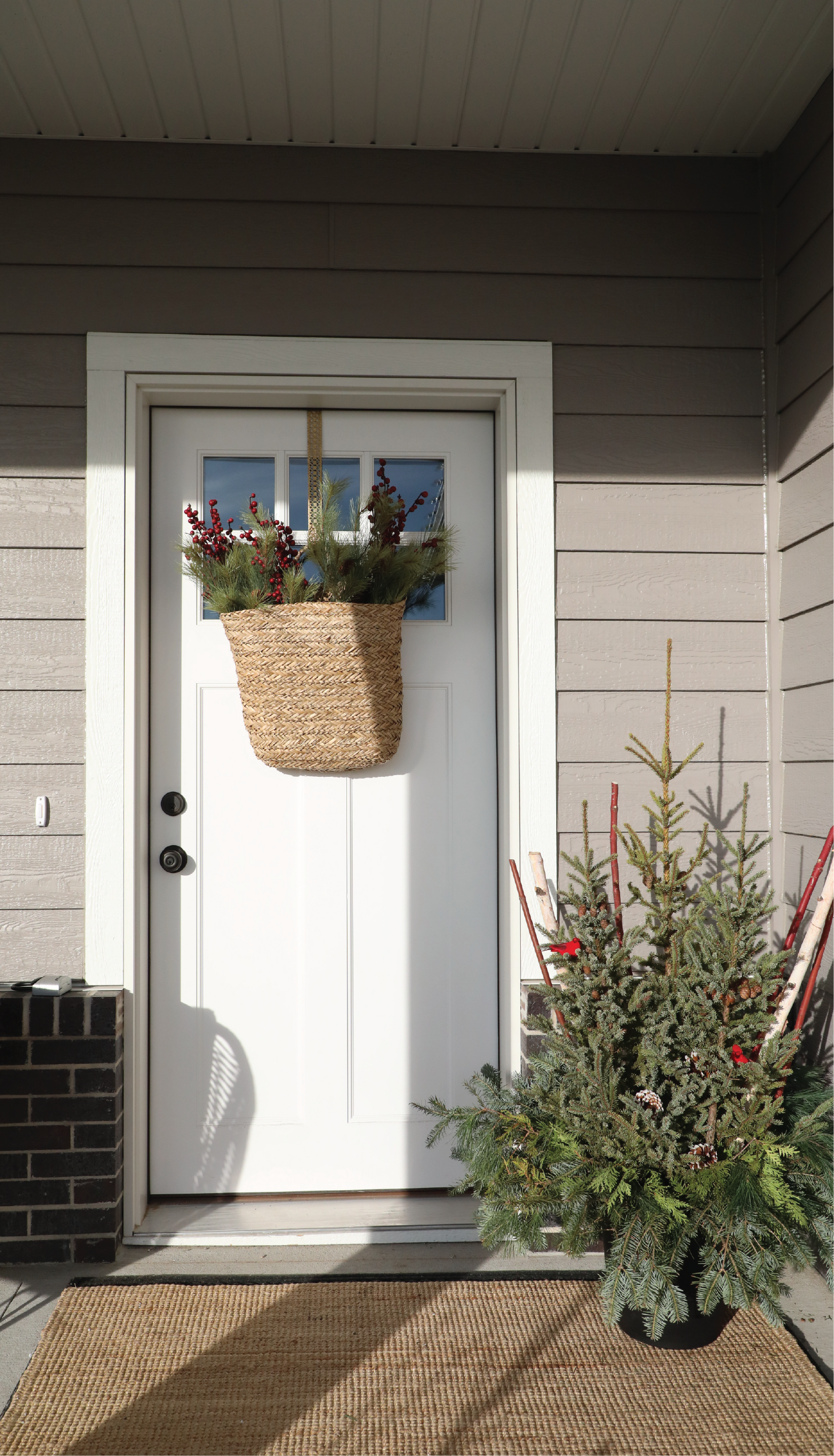 a tree with green leaves and chairs in a room with a staircase a tree with green leaves and chairs in a room with a staircase