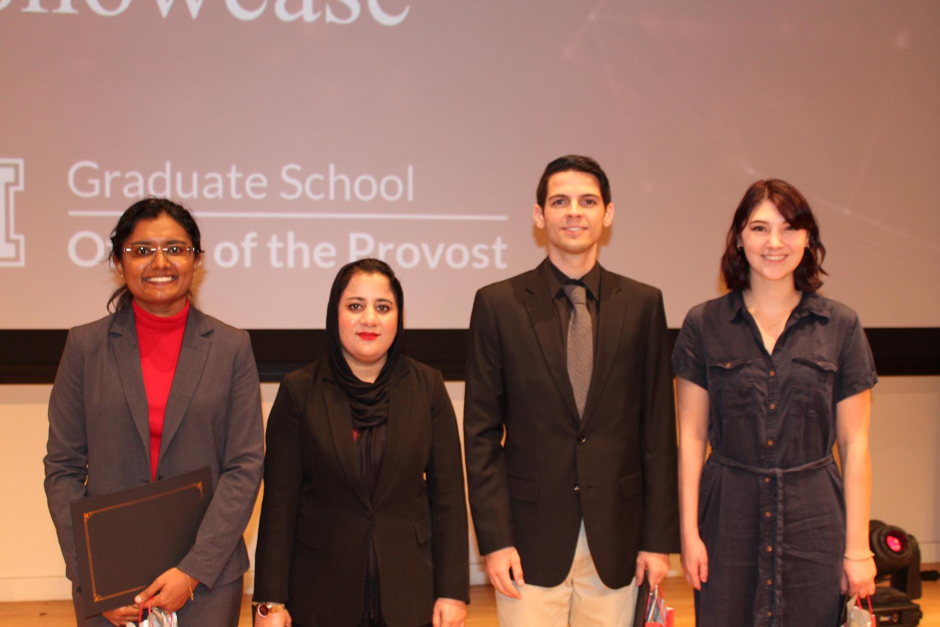 Photo of four students