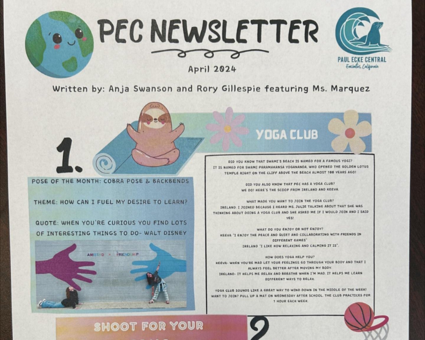 Sample newsletter 2