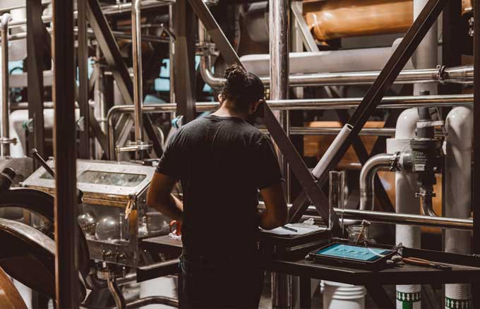 Distilling at Balcones Distillery