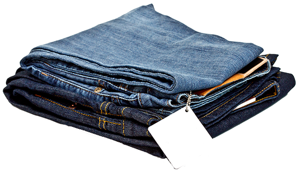 Pair of folded jeans