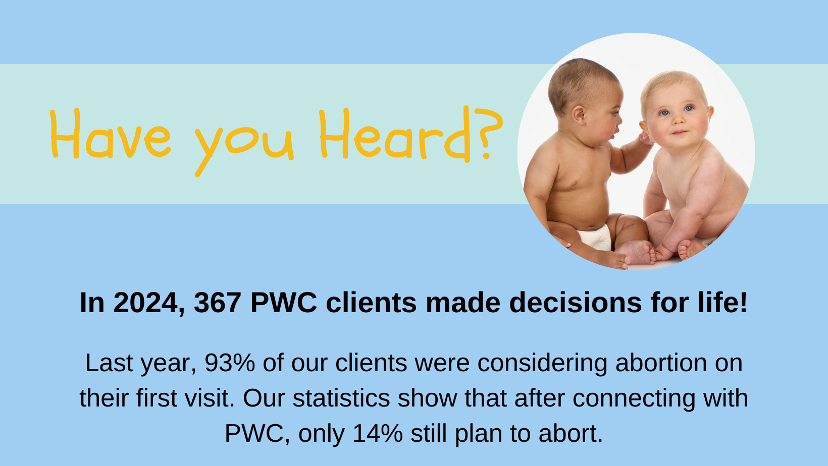 Graphic with babies showing 2024 statistics