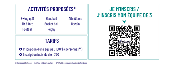 Activités sportives proposées