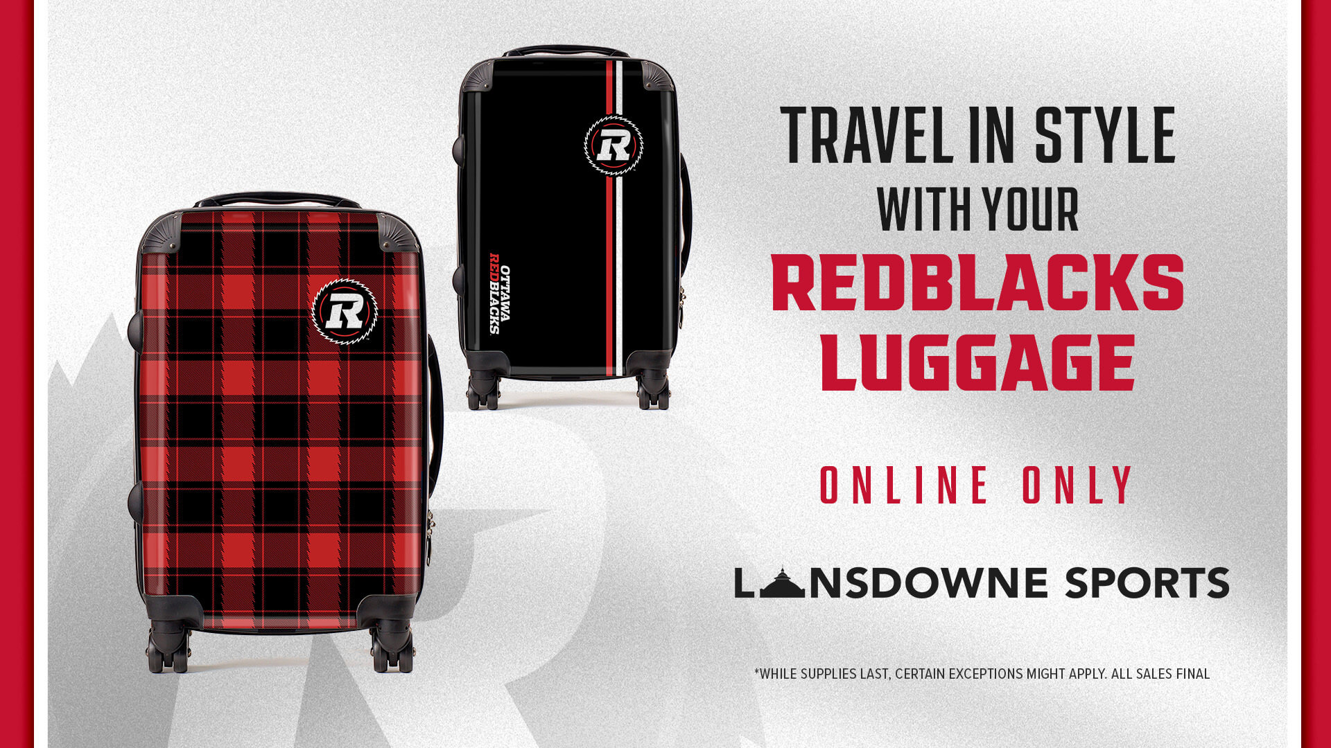 Lansdowne Sports Ottawa REDBLACKS Luggage