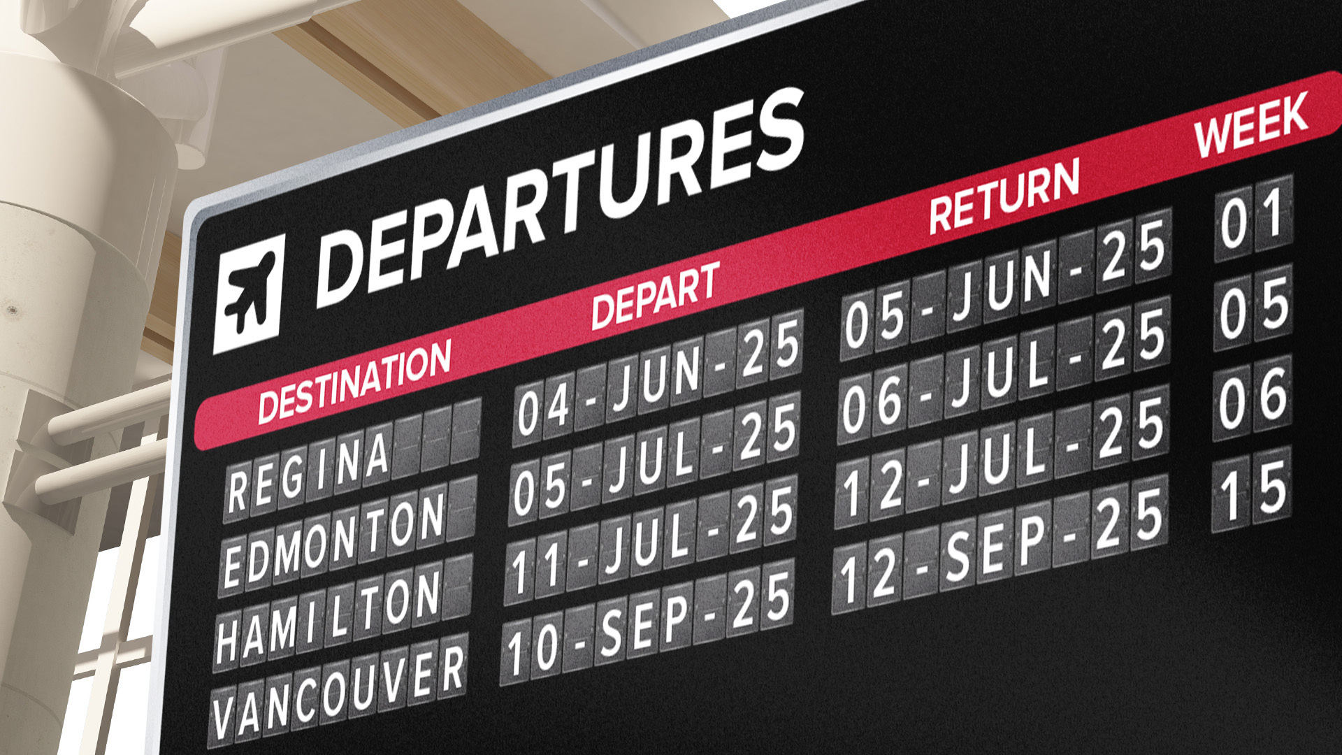RNation Takes Flight Departure Dates