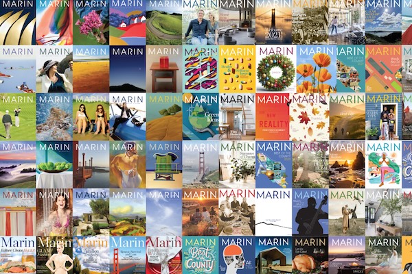 Marin Magazine covers through the years