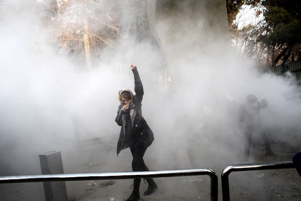 Yalda Moaiery student demonstration at Tehran University