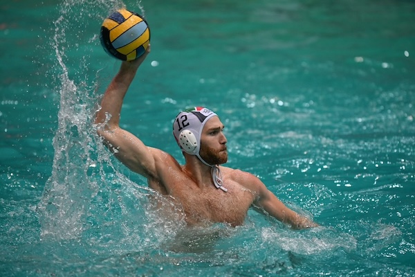 Quinn Woodhead playing waterpolo