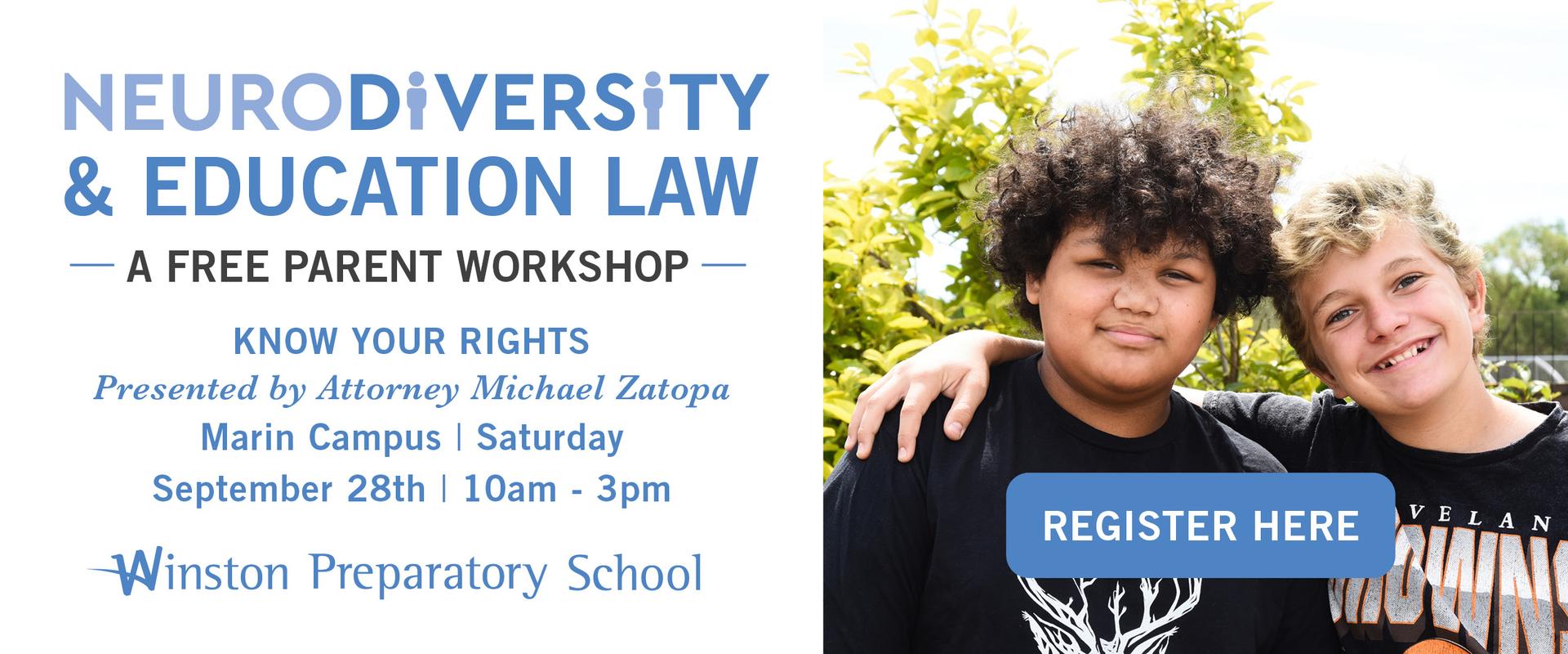 Neurodiversity & Education Law Parent Workshop