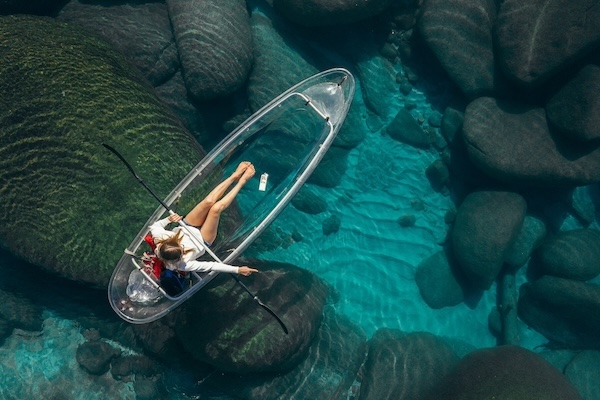 Clear Kayak on Lake Tahoe