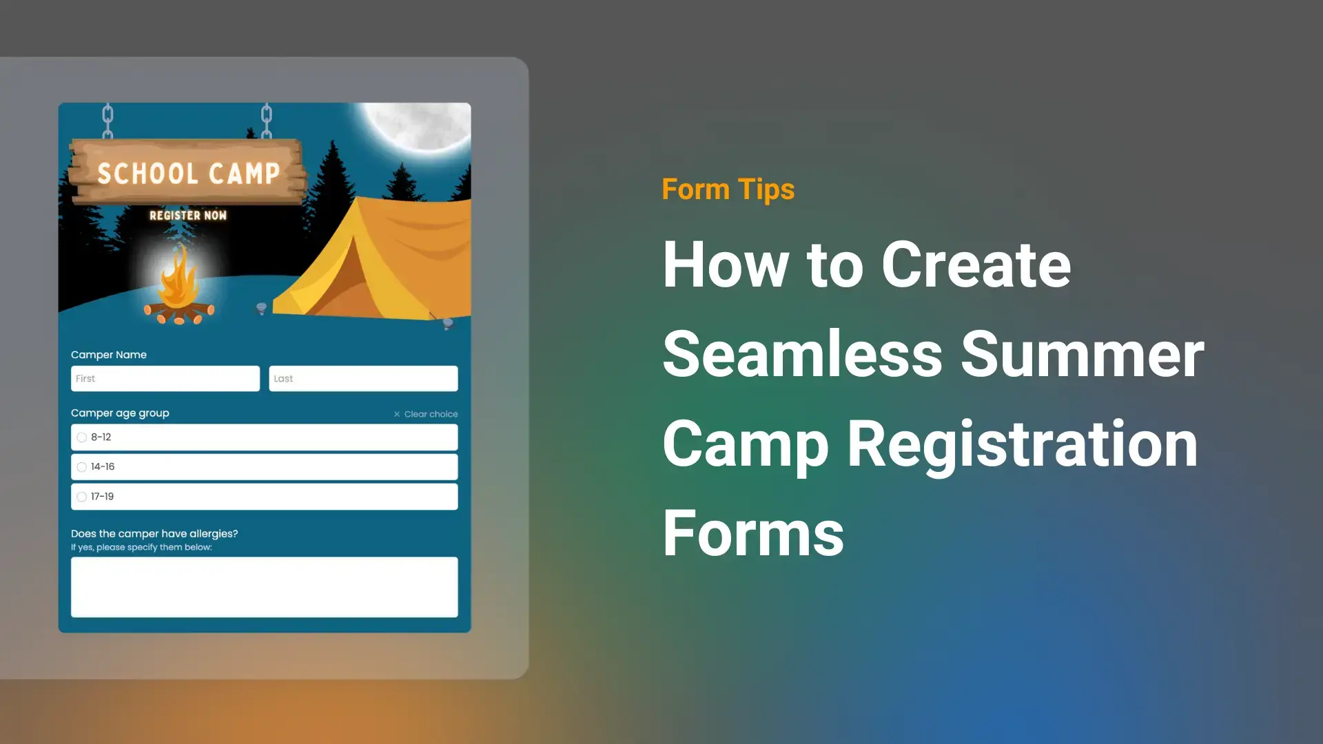 Summer Camp Registration Forms