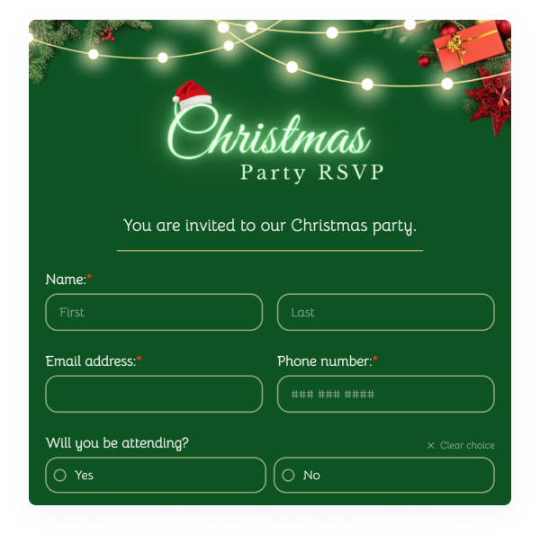 Christmas Party RSVP