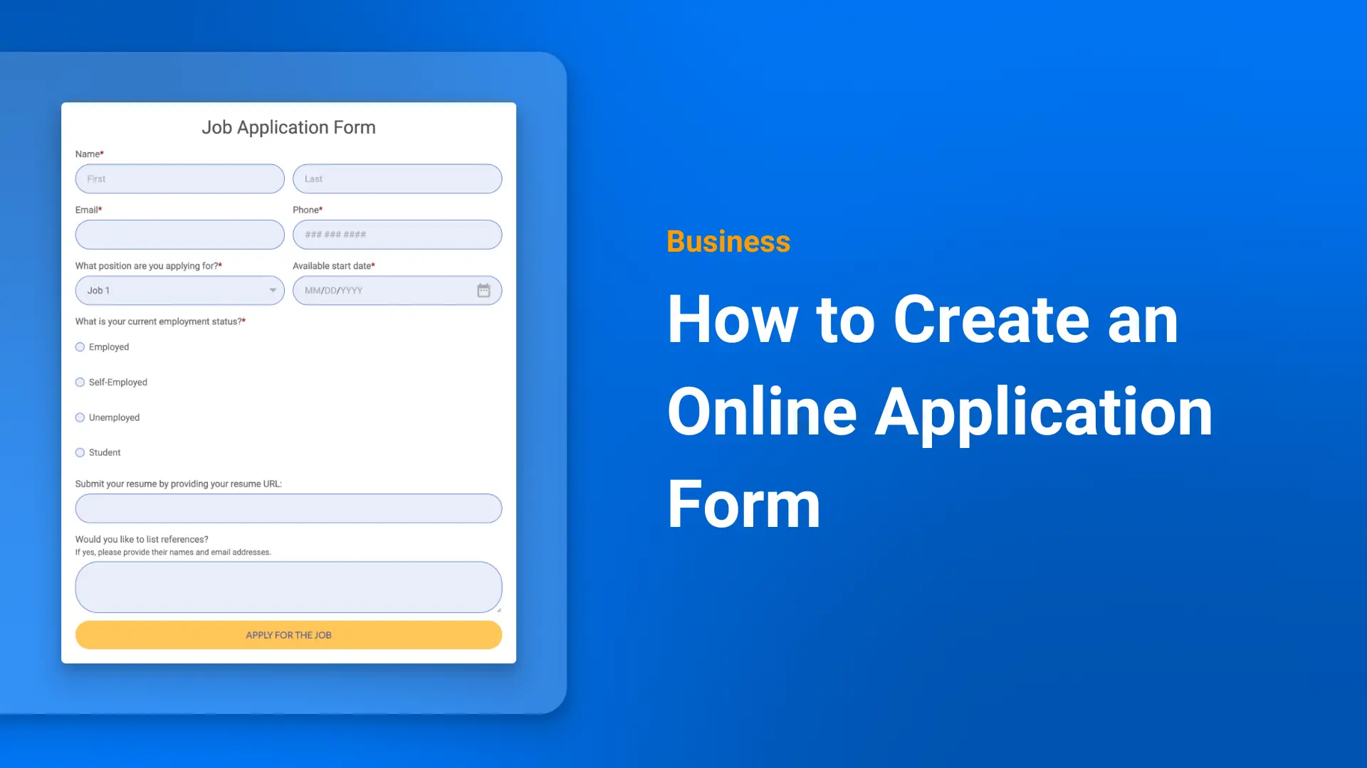 Online Application Form