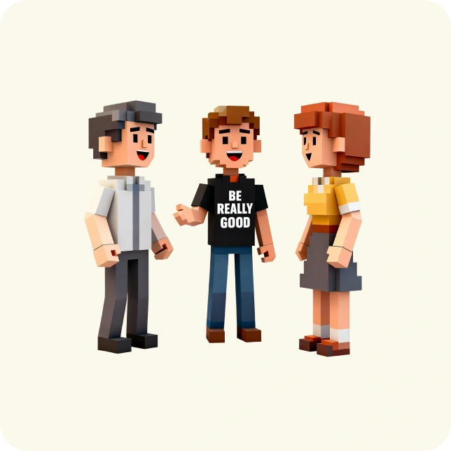 a group of people standing together