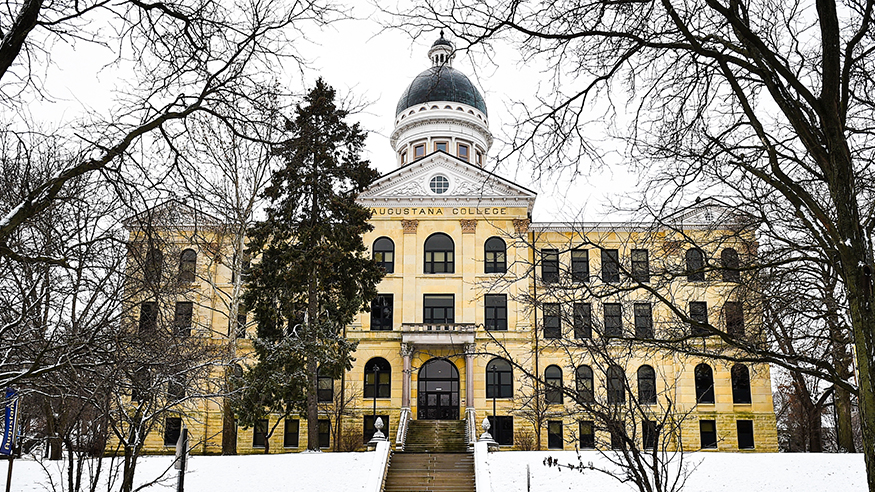 Augustana College in winter
