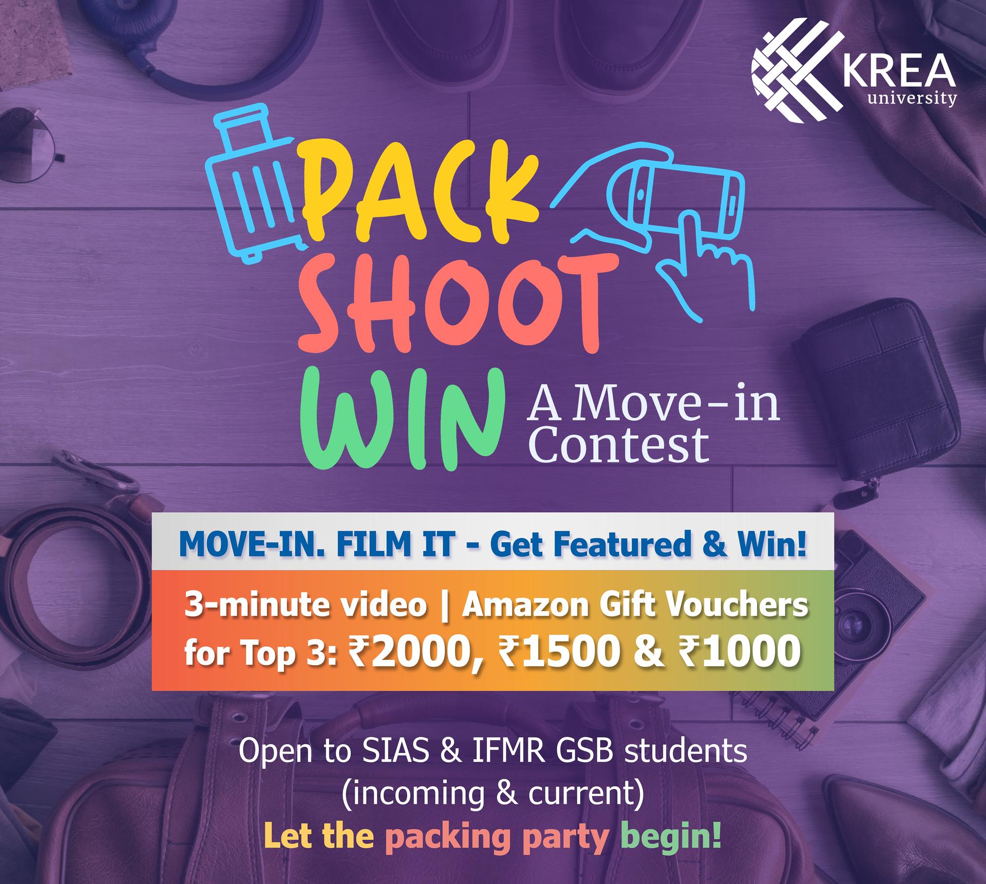 Pack. Shoot. Win! | Move-in Contest