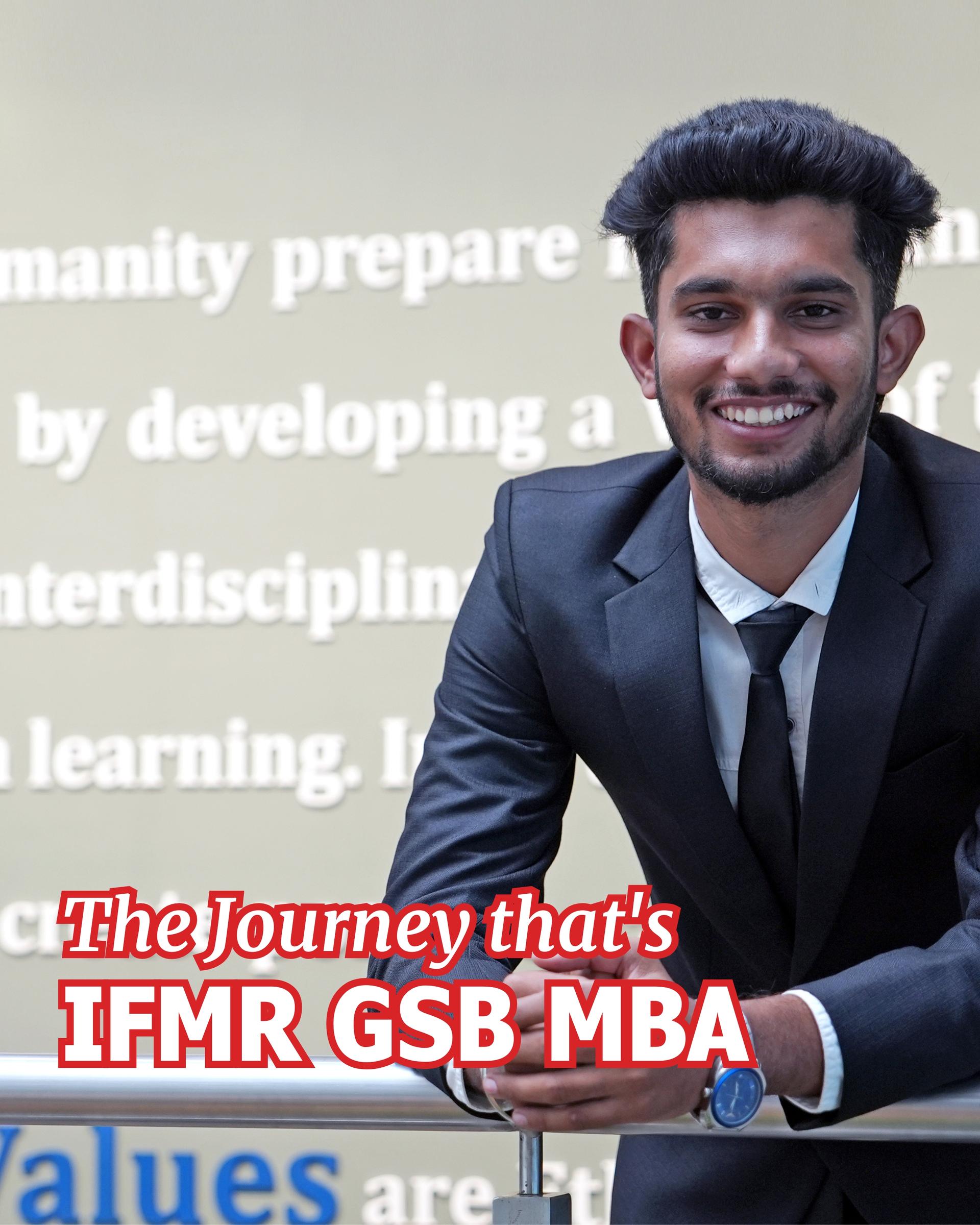 The journey that's IFMR GSB MBA