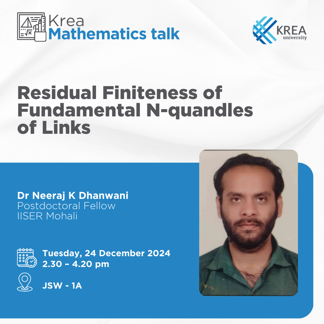 Residual finiteness of fundamental n-quandles of links by Dr Neeraj K Dhanwani