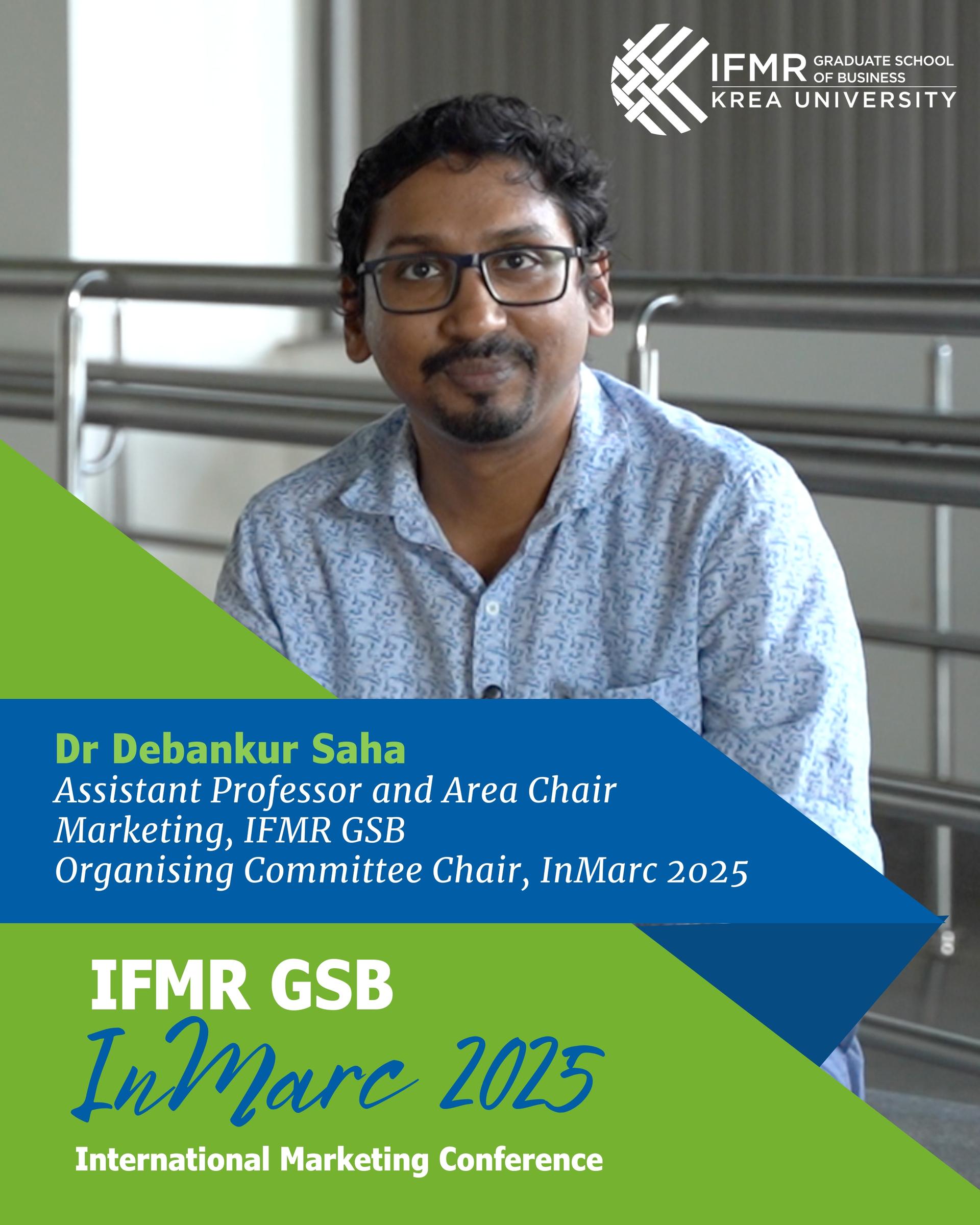 Hear from Dr Debankur Saha, Organising Committee Chair, Inmarc 2025