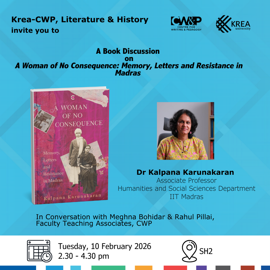 Book Discussion A Woman of No Consequence: Memory, Letters and Resistance in Madras