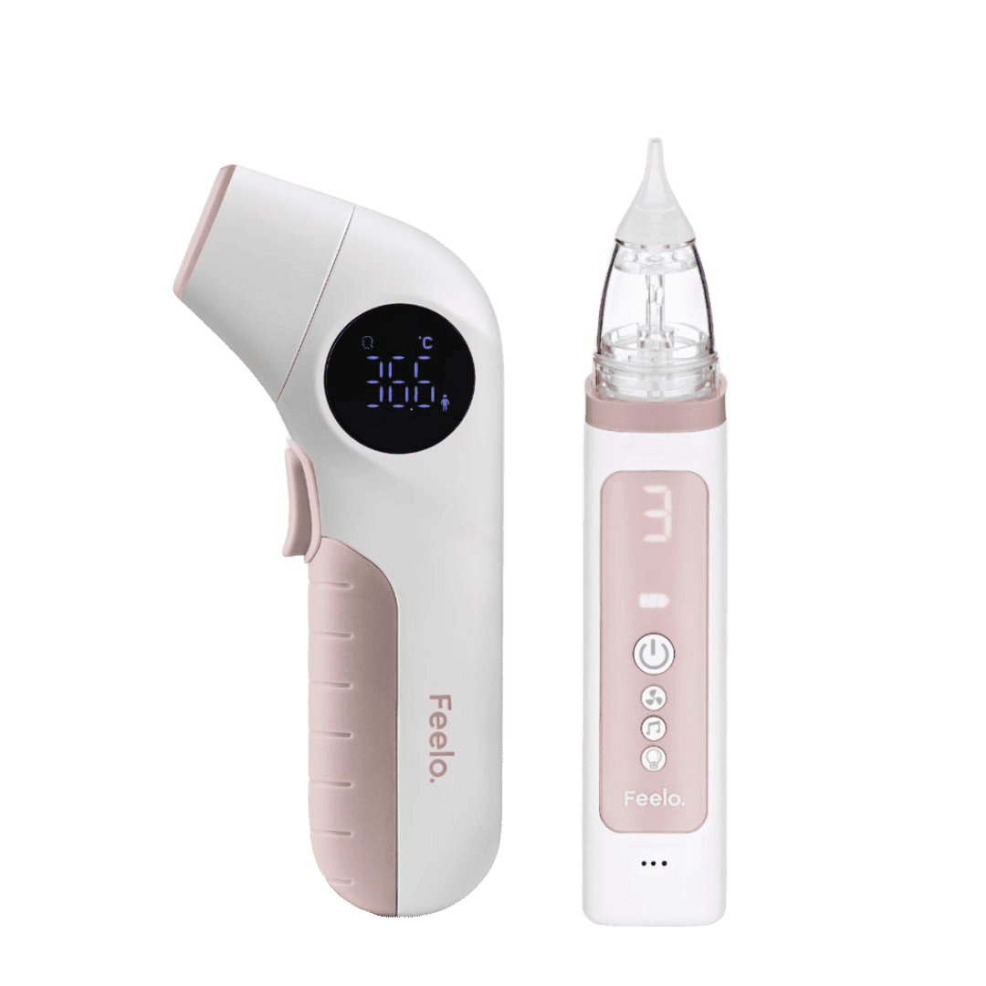 Zestaw Feelo Family - termometr bezdotykowy i aspirator do nosa.