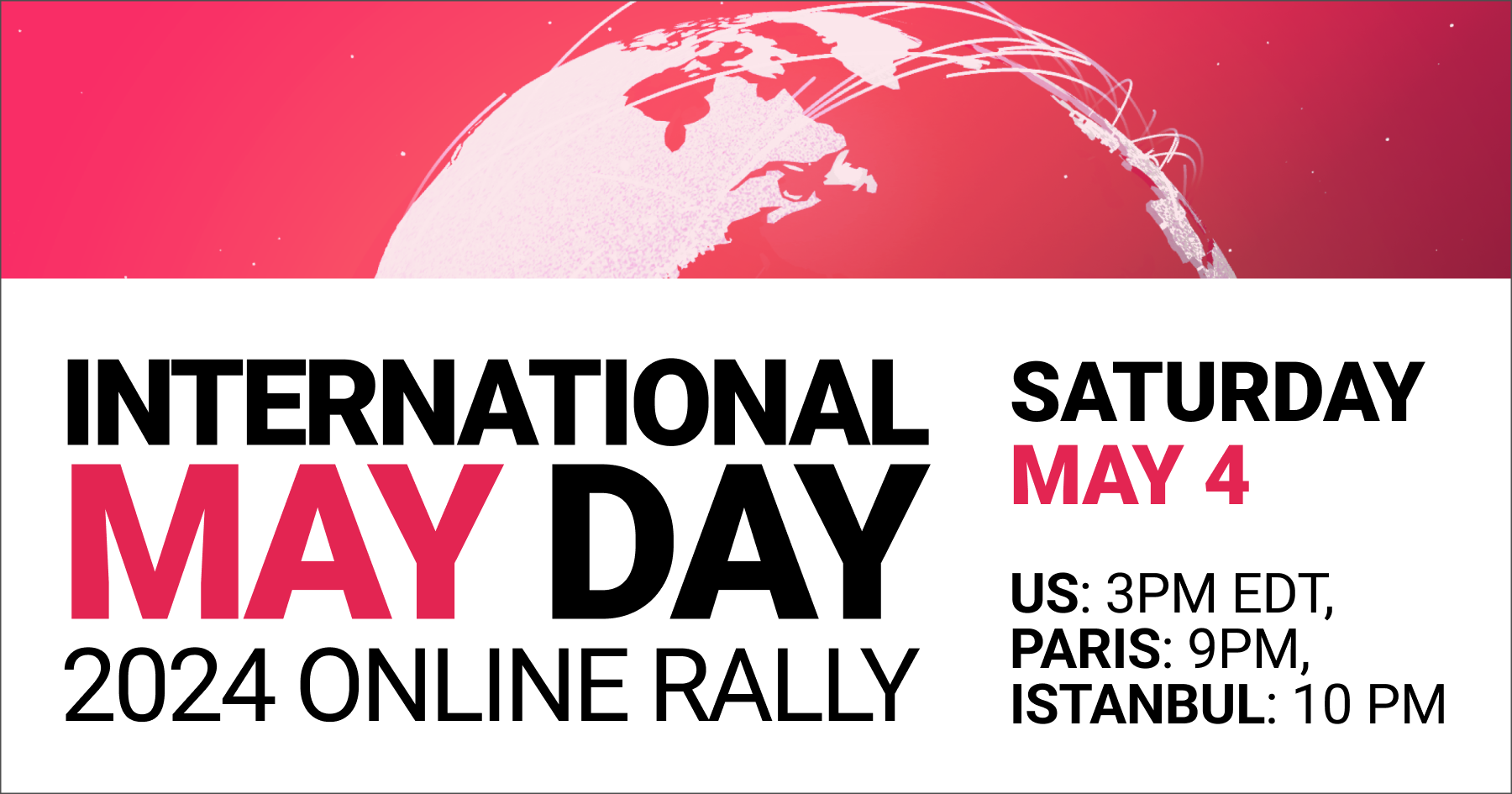 International May Day 2024 Online Rally, Saturday May 4