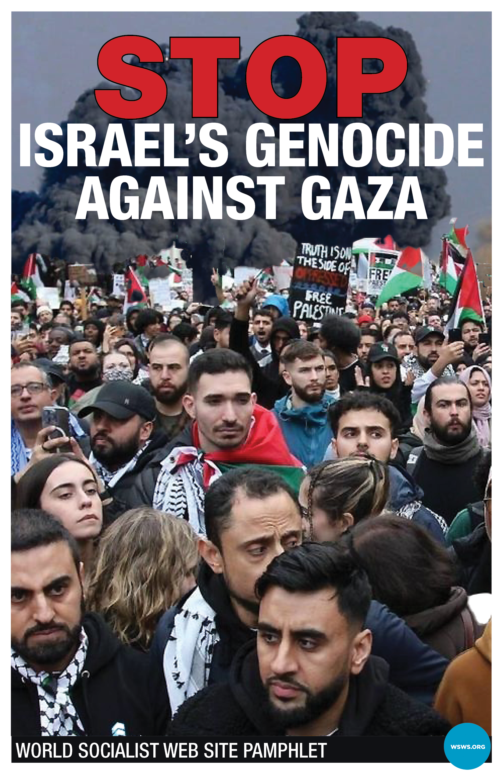 Pamphlet cover: Stop Israel's Genocide against Gaza!