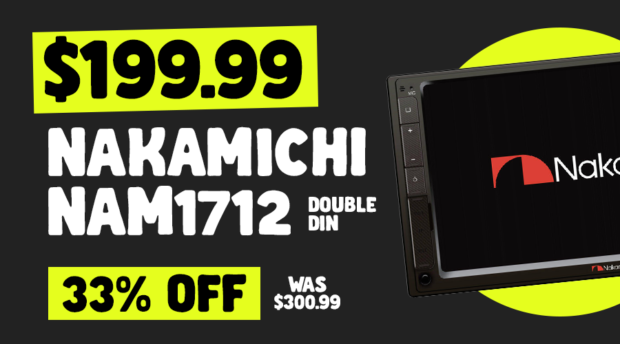 NAKAMICHI DOUBLE DIN HEAD UNIT $199