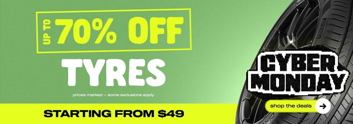 Cyber Monday - Up to 70% Off Tyres