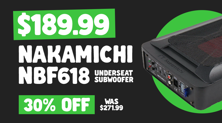NAKAMICHI UNDERSEAT SUB $189