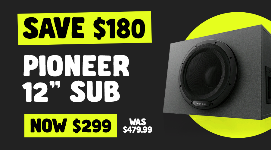 PIONEER 12" SUB $299