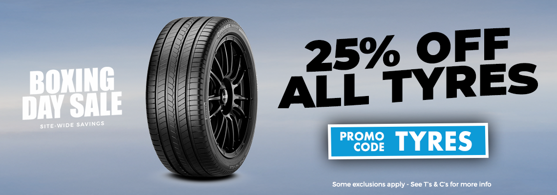 25% Off ALL Tyres - Hypers Boxing Day Sale