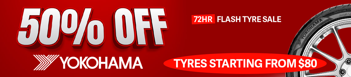 50% OFF Yokohama Tyres - Limited Time