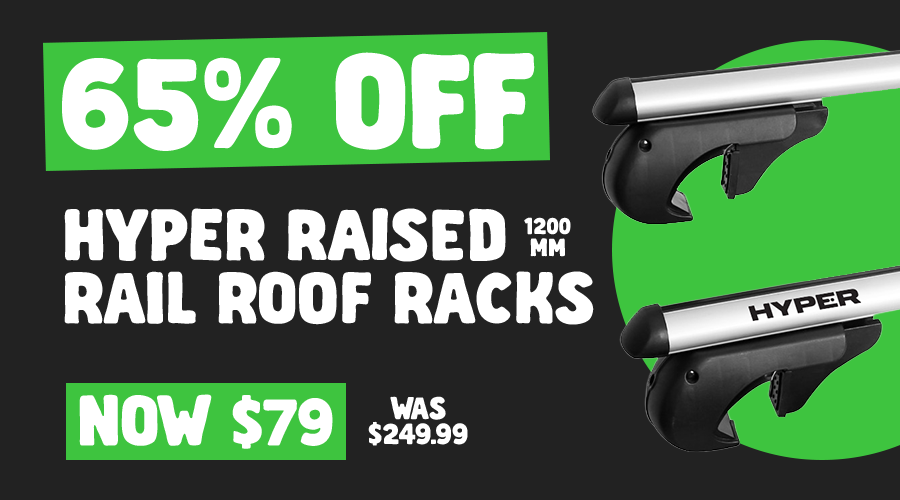 RASIED RAIL ROOF RACKS $79