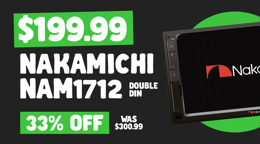 NAKAMICHI DOUBLE DIN HEAD UNIT $199