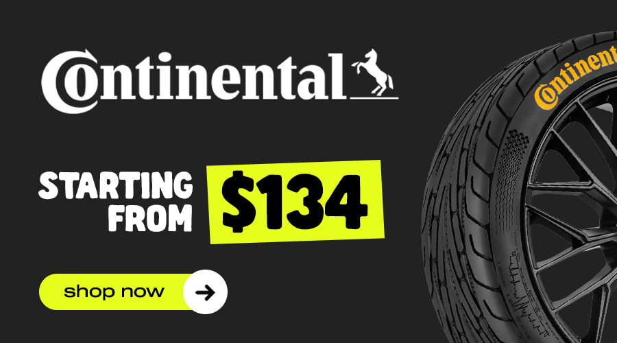 CONTINENTAL TYRES FROM $134