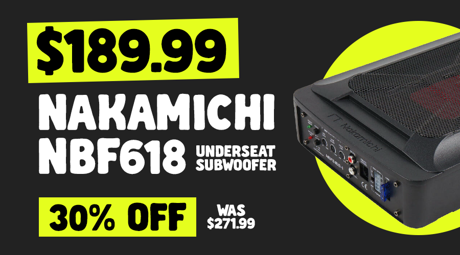 NAKAMICHI UNDERSEAT SUB $189