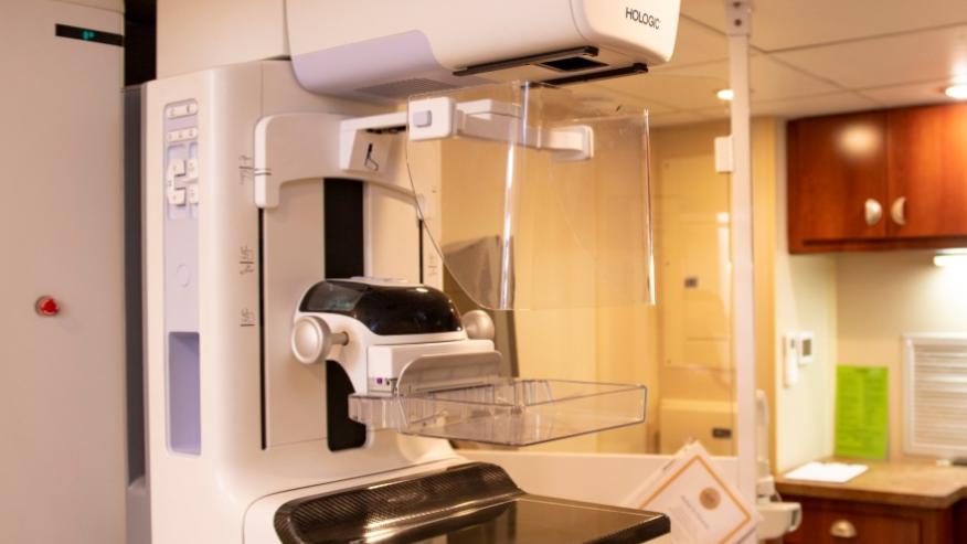 a mammography machine in a clinical office