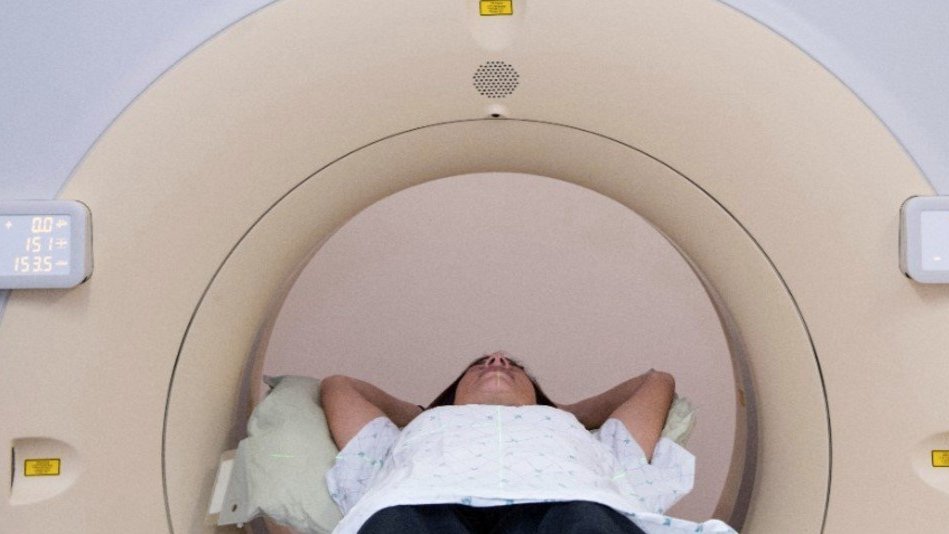 Patient in an MRI machine