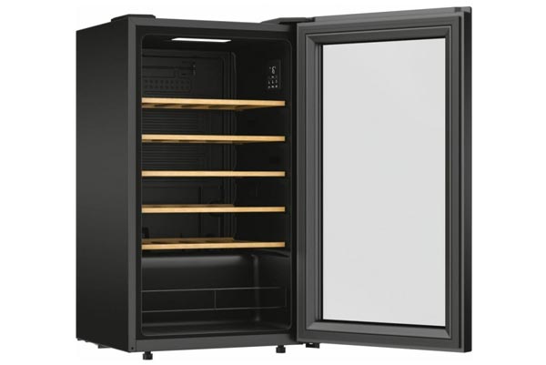 cantinetta frigo ripiani in legno